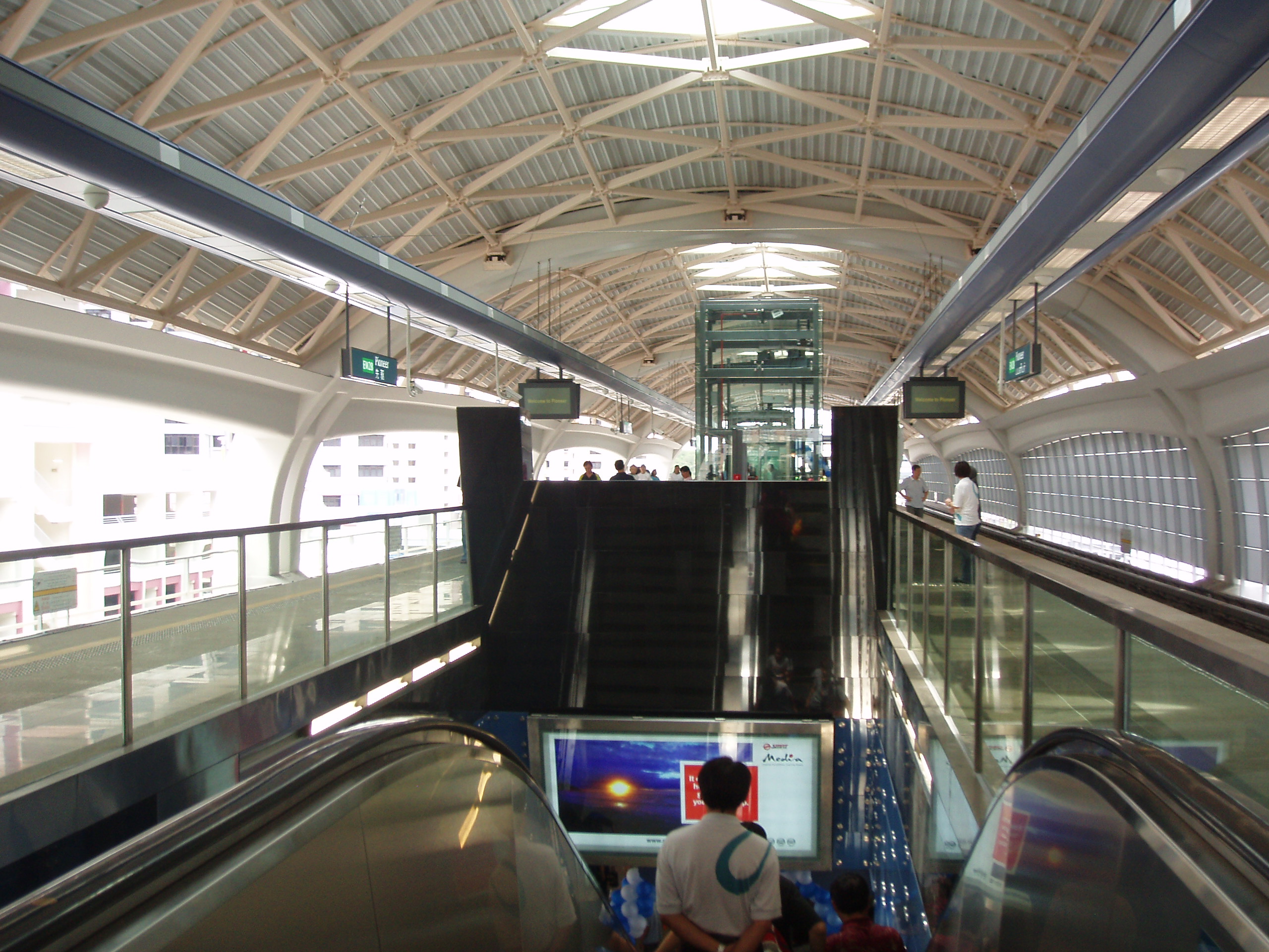 East west Green Line Singapore EW28 Pioneer MRT Station