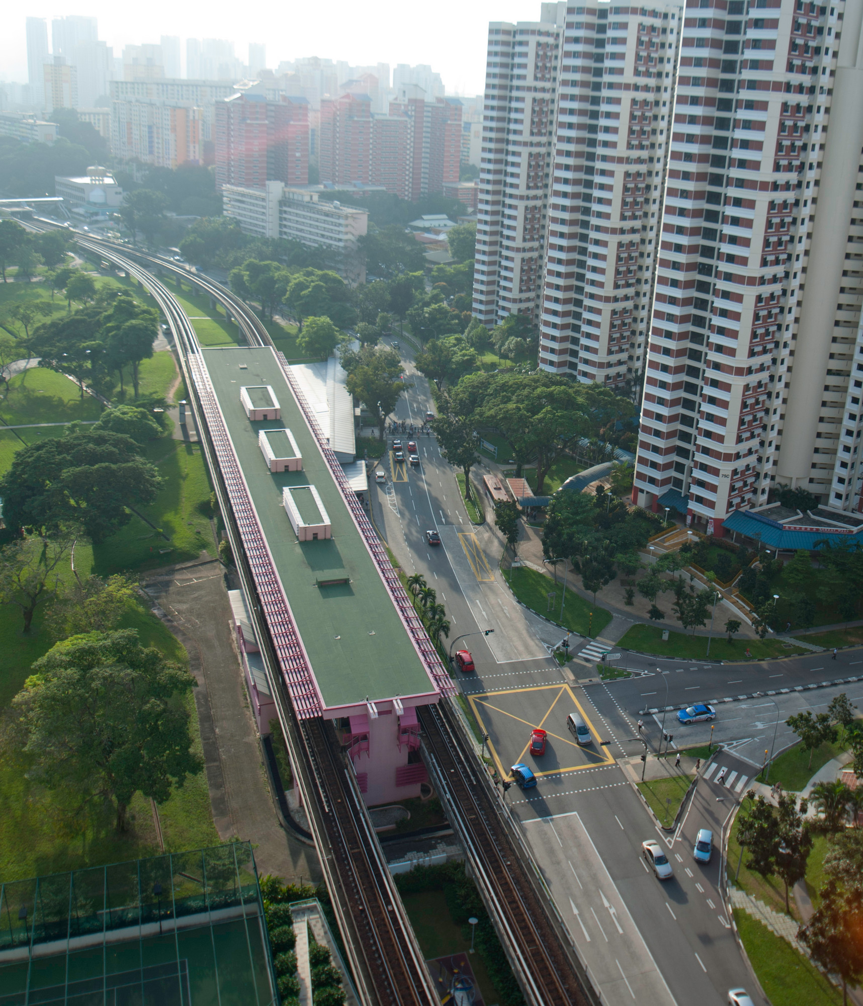 East west Green Line Singapore EW18 Redhill MRT Station